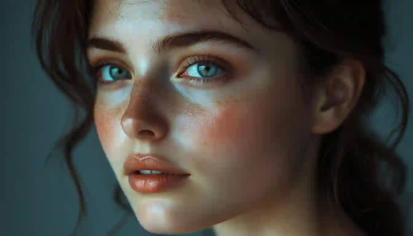 Example of poorly edited photo with over-smoothed skin and visible retouching flaws, illustrating the downsides of cheap retouching.